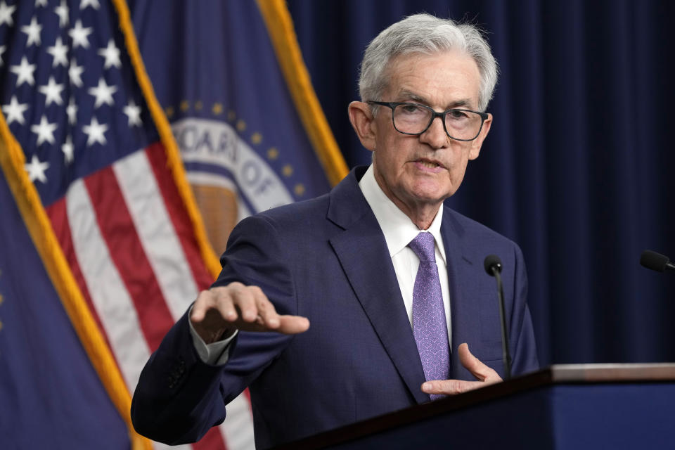 FILE - Federal Reserve Chairman Jerome Powell speaks during a news conference in Washington on June 12, 2024. (AP Photo/Susan Walsh, File)